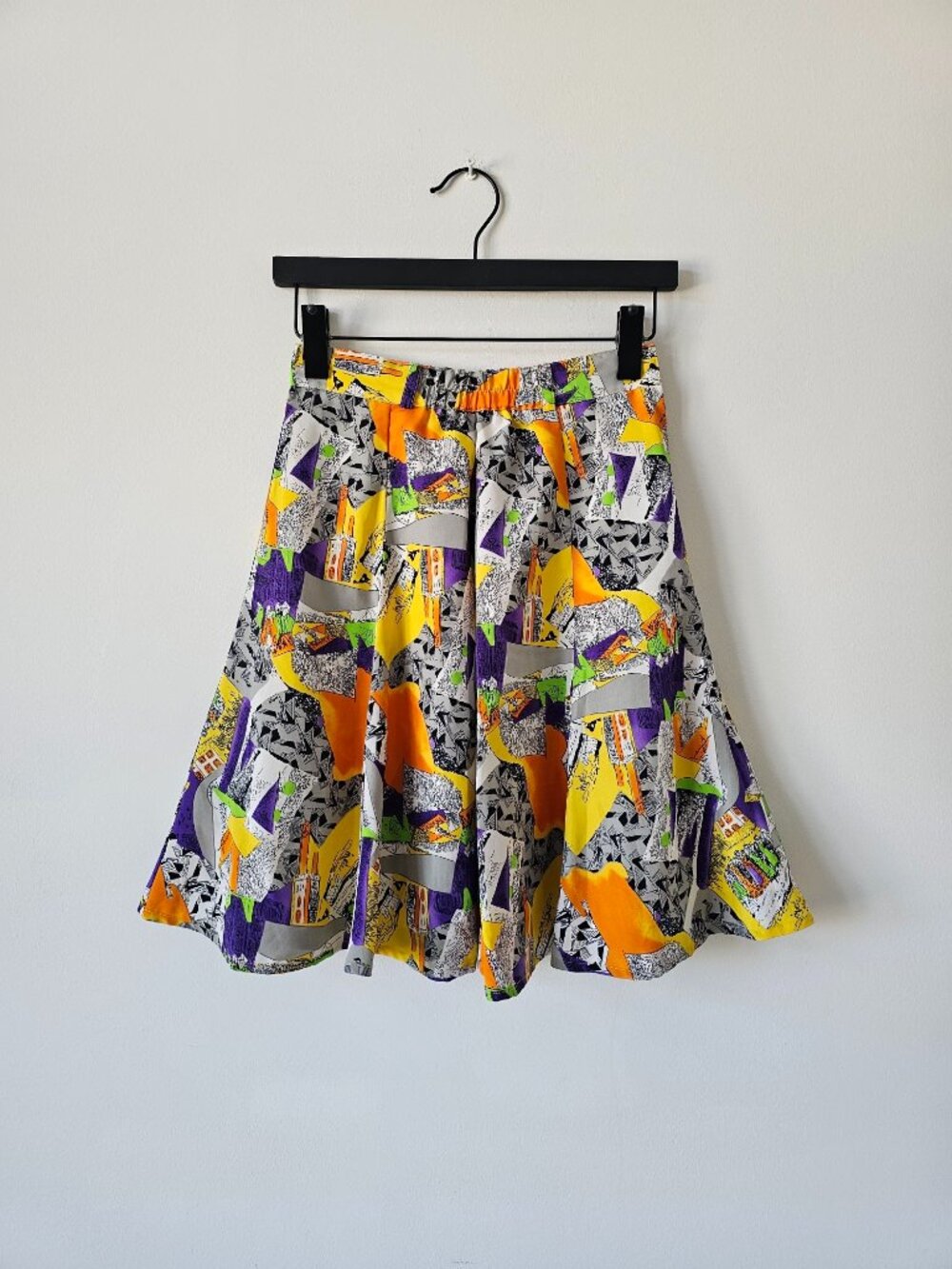 RAINBOW Multi Color Flare Lined Skirt 9